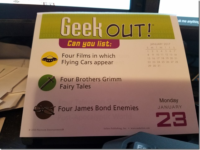 2017-01-23 Geekout 2017-01-23 Geekout